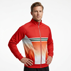 Custom Sublimation Fleece <b>Jacket</b> Zip Up Track <b>Jacket</b> Geometric Print Winter Outerwear for <b>Men</b> and Women - Product Image 6