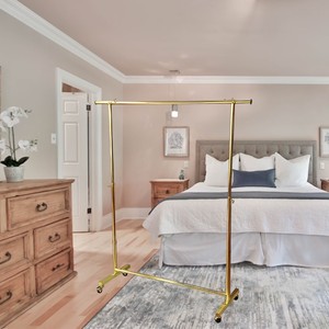 DR-101HBP-L GOLD Garment <b>Rack</b> wholesale clothing display <b>racks</b> cloth hanger <b>stand</b> - Product Image 2