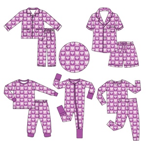 Set Pigiama per San Valentino all'Ingrosso, Outfit Carino con Stampa a Sublimazione per Bambini e Neonati - Product Image 1