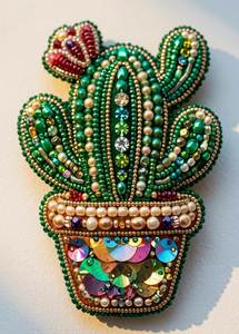 Broche de Bordado Floral Hecho a Mano con Cuentas, Joyería Elegante para Mujer, Broche de Rosa con Cuentas Hecho a Mano, Accesorio de Ropa - Product Image 3