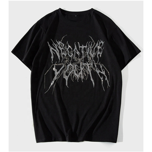 Unisex Plus Size Rhinestone Front Streetwear T-<b>Shirt</b> Oversized Graphic Heavy Cotton <b>Y2K</b> Casual Hip Hop Fashion Breathable Soft - Product Image 1