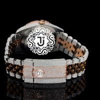 Montre unisexe mécanique ETA en acier inoxydable, entièrement sertie de diamants Moissanite, la plus vendue, idéale pour les anniversaires et les célébrations.