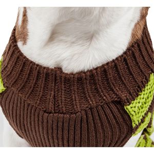 Designer Ribbed Turtle Neck <b>Dog</b> Sweater Fashion Weaved Heavy Knit Pet <b>Clothes</b> - Product Image 5