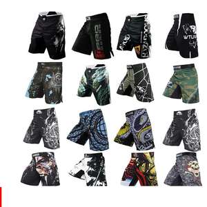 Shorts de combat MMA personnalisés en gros, imprimés par sublimation, grandes tailles, tricotés, anti-rétrécissement - Product Image 6