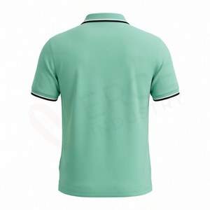 Men's <b>Navy</b> <b>Blue</b> Short Sleeve 100% Polyester Pique for <b>Shirt</b> Casual Breathable Anti-Wrinkle Regular Fit Solid Knitted Design - Product Image 2
