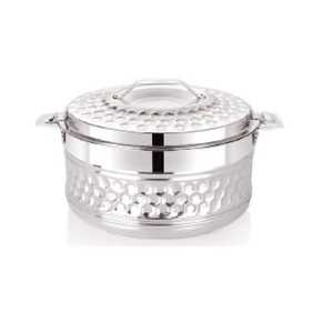 Olla térmica vertical de acero inoxidable con diseño estriado, cacerola aislada de boca ancha, calentador de alimentos, plato para buffet grande - Product Image 2