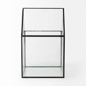 Juego de 3 terrarios de vidrio con forma de casa, con marco de metal decorativo, para centro de mesa de sala de estar, elegante exhibición en mesa o suelo. - Product Image 4