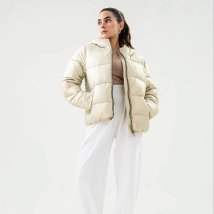 Women's Hooded Quilted <b>Jacket</b> <b>Waterproof</b> Windproof Breathable Eco-Friendly Quick Dry Customizable Logo Detachable Hat OEM <b>Winter</b> - Product Image 3