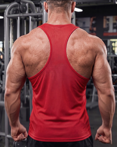 Débardeur de sport pour homme en coton 100% avec logo personnalisé, impression sérigraphique, tricoté, respirant, écologique, séchage rapide, athlétique - Product Image 3