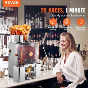 Presse-agrumes automatique commercial 120W en acier inoxydable, extracteur de jus avec une capacité de 25 oranges par minute - Product Image 2
