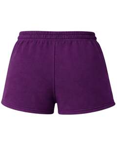 ผู้ผลิตกางเกงขาสั้นผ้าฝ้ายสีม่วงสำหรับผู้หญิง เอวยางยืด สวมใส่สบายๆ ในฤดูร้อน ชุดลำลอง ผลิตตามสั่ง คุณภาพพรีเมียม - Product Image 2