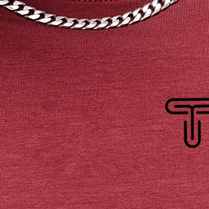 T-shirt personnalisé 100% coton pour hommes T-shirt surdimensionné Épaule tombante Étendue Col côtelé Streetwear T-shirt uni - Product Image 3