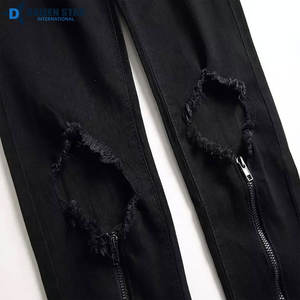 Pantalon en jean délavé tendance, collection streetwear, tissu extensible doux et respirant de qualité supérieure pour l'hiver, pantalon en jean pour homme OEM - Product Image 5