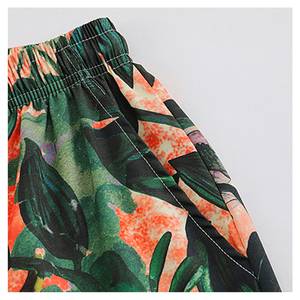 Shorts de Baño para Hombre con Estampado Floral, Secado Rápido, Cintura con Cordón Ajustable, Estilo Casual - Product Image 3
