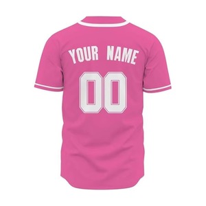 Custom Made Polyester Sublimation Printed <b>Baseball</b> Jersey Short Sleeve <b>Baseball</b> Uniforms Quick Dry Full Button - Product Image 2
