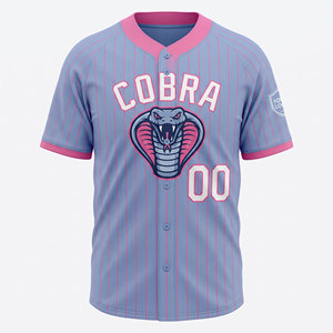 Maillot de baseball Yourteams unisexe à manches courtes avec numéros d'équipe, vert sarcelle et rose, sublimé, anti-humidité, coupe classique, adulte - Product Image 5