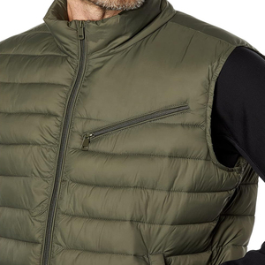 Gilets matelassés personnalisés avec logo, vestes d'équitation rembourrées, vêtements d'hiver décontractés pour l'extérieur, gilets matelassés pour hommes. - Product Image 6