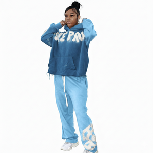 Survêtement unisexe personnalisable brodé effet vieilli, coupe oversize, pour homme et femme, 100 % coton molletonné, multicolore, respirant - Product Image 4