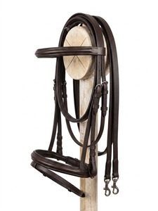 Brida Inglesa de Cuero con Diseño Anatómico, Color Marrón, Talla Completa, Equipo de Equitación - Product Image 3