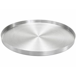 Luxury <b>Brushed</b> Brass Gold Serving Tray <b>Round</b> Stainless Steel Decorative Plate Metal Tableware for Coffee Table Hotel & Home Tray - Product Image 2