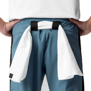 Pantalones de hombre azules con cintura elástica, cordón lateral con rayas, estilo casual, transpirables, de spandex y poliéster, para otoño. - Product Image 6
