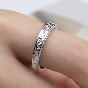 Classic 18K Solid Gold Diamond Wedding <b>Rings</b> Round Brilliant Cut G Color Natural Unisex Jewelry - Product Image 6