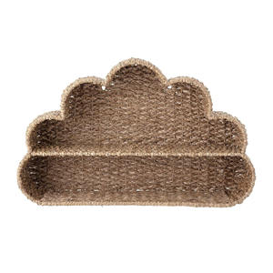 Seagrass <b>wall</b> shelf kid cloud shape woven wicker <b>floating</b> <b>shelves</b> nursery playroom storage organization rack home decoration - Product Image 3