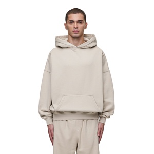 Pull lourd surdimensionné de haute qualité hiver chaud 100% coton Logo personnalisé Streetwear sweats à capuche pour hommes - Product Image 1