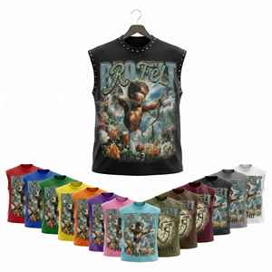 Apparel Custom Made High Quality Graphic Sleeveless Tank Top Streetwear Casual Summer Gym Fashion Shirt Trendy Unisex OEM ODM - Product Image 1