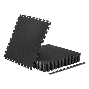 Set di 12 Tappetini per Esercizi in Schiuma EVA ad Alta Densità 60 x 60 x 1 cm, Tappetini Puzzle Morbidi in Gomma Interconnessi per Palestra - Product Image 1