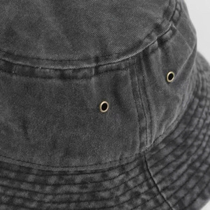 Chapeau de soleil anti-UV en coton lavé, pliable, pour l'été, la plage, le plein air, style bob de pêcheur, réglable, à large bord en coton - Product Image 2
