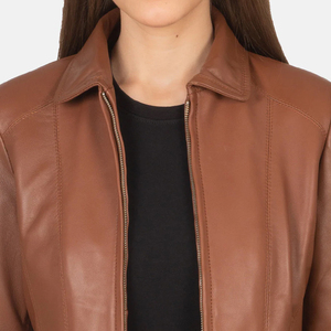 Chaqueta de Cuero Premium para Mujer, Informal, de Invierno, a la Moda, de Color Sólido, Prenda Exterior Suave, Cálida, Resistente al Viento y Transpirable, Chaqueta para Dama C - Product Image 4