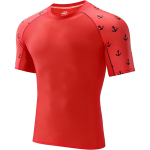 <b>Mens</b> Short Sleeve Rash Guard Quick Dry <b>Compression</b> T <b>Shirt</b> Breathable Anti UV Sports Top - Product Image 4