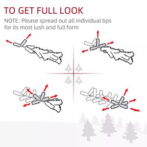 Albero di Natale Artificiale di Alta Qualità in Pino Bianco di Lusso, Realistico in PET PVC, Personalizzabile e Pieghevole in Metallo per Decorazioni Esterne - Product Image 2