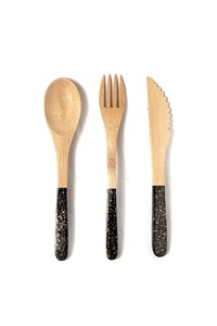 Juego de Cubiertos Desechables de Bambú Marrón Claro, Resistentes y Ecológicos, Ideales para Viajes, Utensilios y Herramientas de Cocina de Coco, Marca GIA NGUYEN - Product Image 6