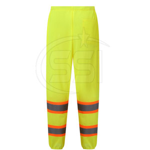Pantalon de travail respirant et imperméable, structure renforcée, clignotant LED pour activités industrielles, ANSI Classe 2, durable - Product Image 6