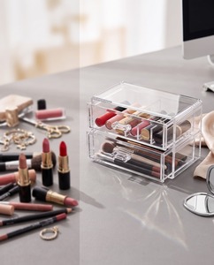 Space-Saving Modern Stackable Acrylic 2-Drawer Box with Transparent Design for Organized Storage Easy Access Essentials - Product Image 2
