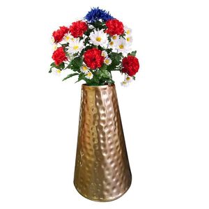 Jarrón de Flores de Latón Martillado a Mano, Jarrón Cónico para Centro de Mesa, Decoración del Hogar, Eventos de Boda, Tienda de Regalos, Suministro al por Mayor - Product Image 4