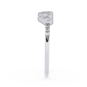 Anillo de Compromiso con Diamante Cultivado en Laboratorio, Certificado IGI, Corte Brillante, Chapado en Oro, con Pavé, para Mujer, de Lujo, de Loista Jewels - Product Image 3