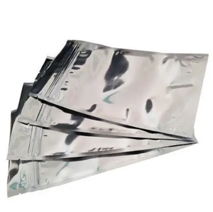 SYSTECH ME27-75 120x100mm LDPE Anti-Static ESD Shielding for for Moisture Zipper Stand <b>up</b> Pouch Metalized Food Grade Silk - Product Image 3