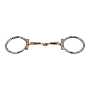 Bocado de Acero Inoxidable para Caballo, Doble Articulación, Discos de Latón Sueltos, 5.5 Pulgadas, Duradero, para Entrenamiento de Equitación, Apto Enterprises - Product Image 1