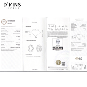 เพชรรูปวงรีสำหรับการทำเครื่องประดับอัญมณี1CT VS1 D-Vins สำหรับการทำเครื่องประดับ - Product Image 4