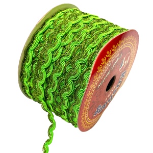 Cinta de encaje de ganchillo de 10 mm para ropa, con lentejuelas onduladas, ribete para bordes de cortinas, ribete de encaje a granel de 1 cm con triángulos para disfraces, ropa de baile y costura textil - Product Image 1