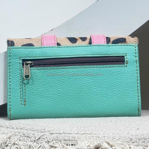 Carteras largas de lujo de piel reciclada multicolor con estampado de animales de gran capacidad al por mayor para mujer - Product Image 5