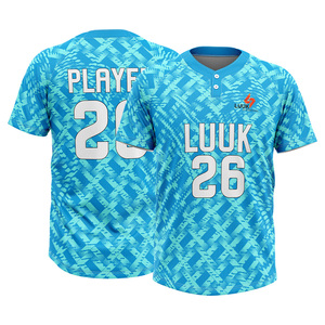เสื้อเบสบอลแขนสั้นแบบสั่งทำพิเศษ 2 กระดุม แห้งเร็ว ระบายเหงื่อได้ดี เหมาะสำหรับฝึกซ้อมทีม OEM - Product Image 4