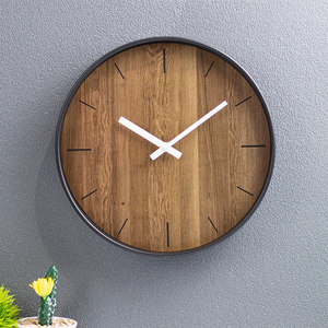 นาฬิกาแขวนผนังไม้วอลนัทขนาด 12 นิ้ว นาฬิกาไม้กลไกแบบกำหนดเอง - Product Image 1