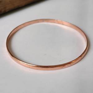 Bracelet jonc fermé en cuivre pur fait main, massif, à enfiler, artisanat en cuivre, délicat, empilable, bijoux de guérison pour femmes et hommes, OEM - Product Image 4
