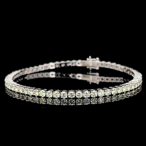 Elegante Pulsera de Diamantes Cultivados en Laboratorio de 3.75CT en Oro Amarillo de 10KT, Color E-F, Diamantes CVD, Joyería Brillante para Bodas - Product Image 5