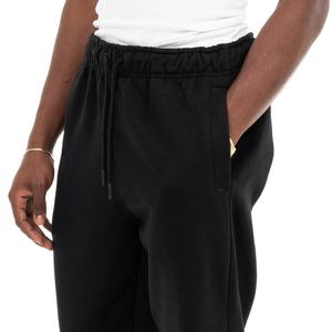 Pantalon de survêtement minimaliste uni en polyester et coton, coupe décontractée, cordon élastique, pantalon décontracté pour l'extérieur - Product Image 4