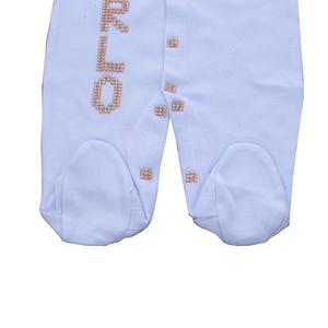 Conjunto de ropa de algodón para recién nacido, Pelele de manga larga de punto, personalizado, moderno, de lujo, nuevo diseño, Color azul, alta calidad, venta al por mayor - Product Image 4